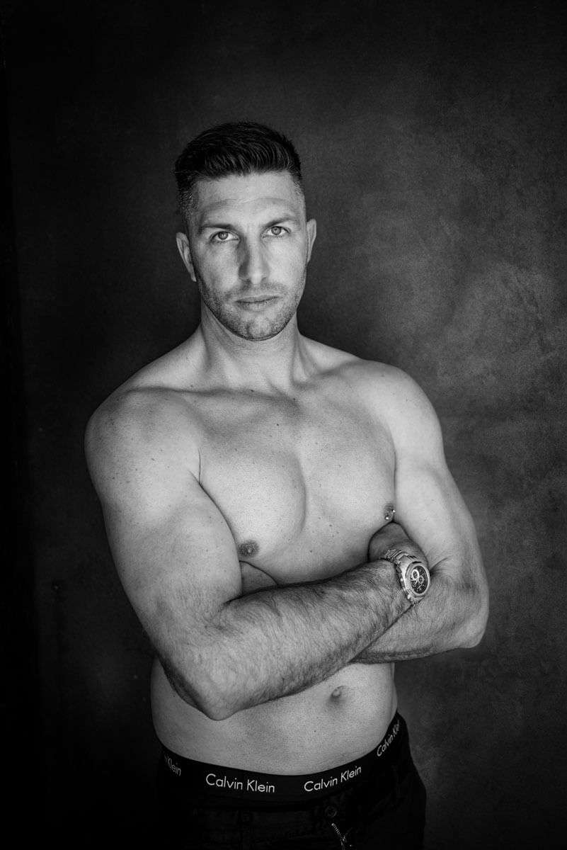Male boudoir portrait session at Twin Lotus Production Brisbane